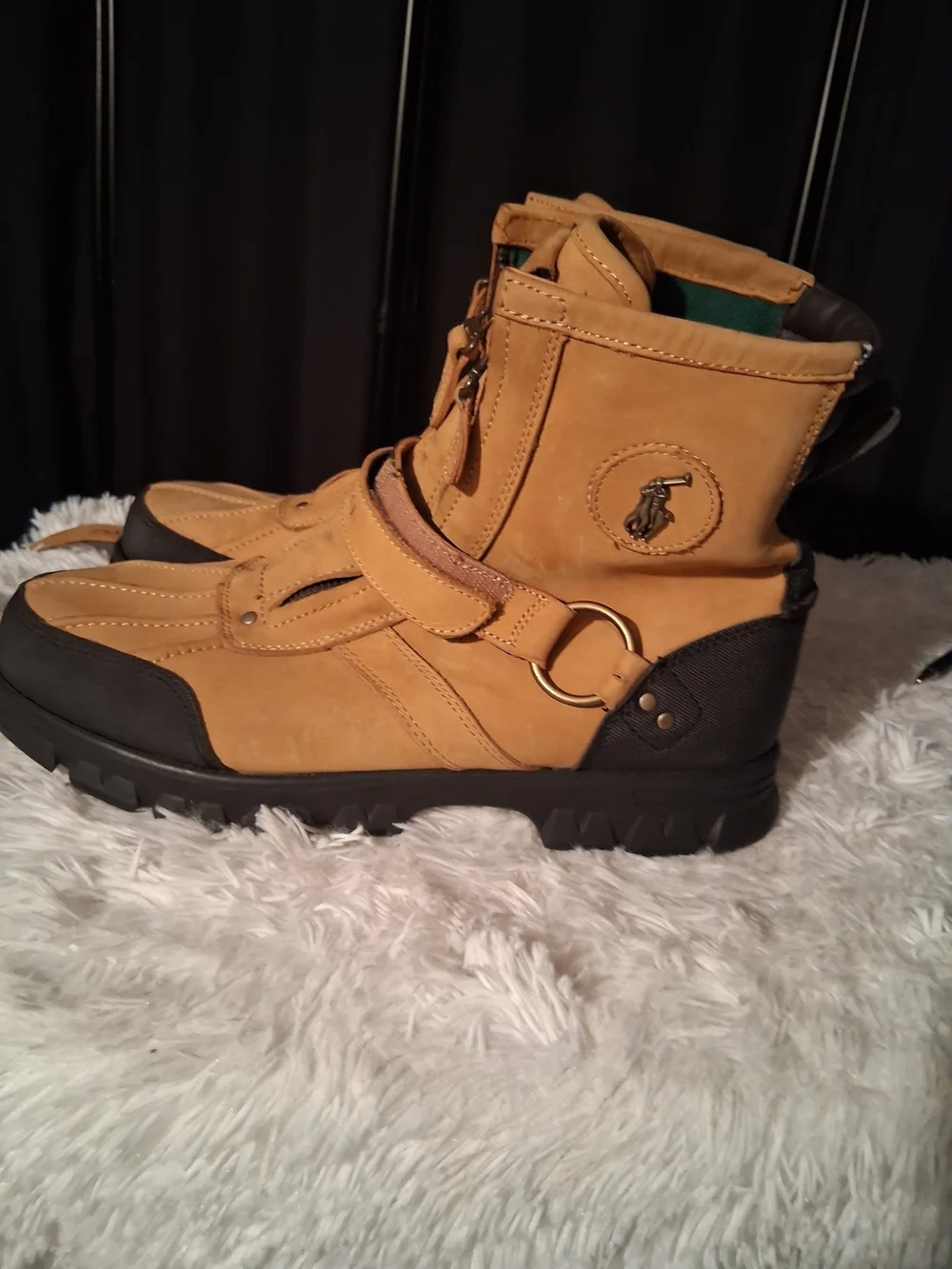 Polo by Ralph Lauren Tan and Black Men's Winter Boots